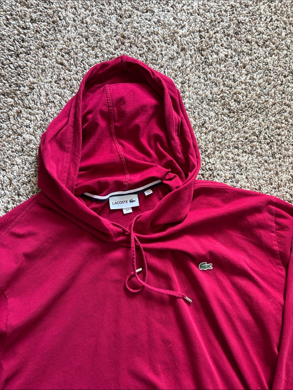 Lacoste Men’s Raspberry Hoodie